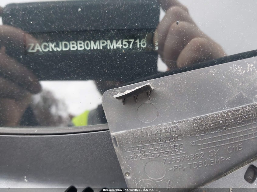 2021 Jeep Renegade Latitude 4X4 VIN: ZACNJDBB0MPM45716 Lot: 43676947