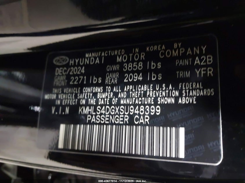 2025 HYUNDAI ELANTRA SEL CONVENIENCE KMHLS4DGXSU948399