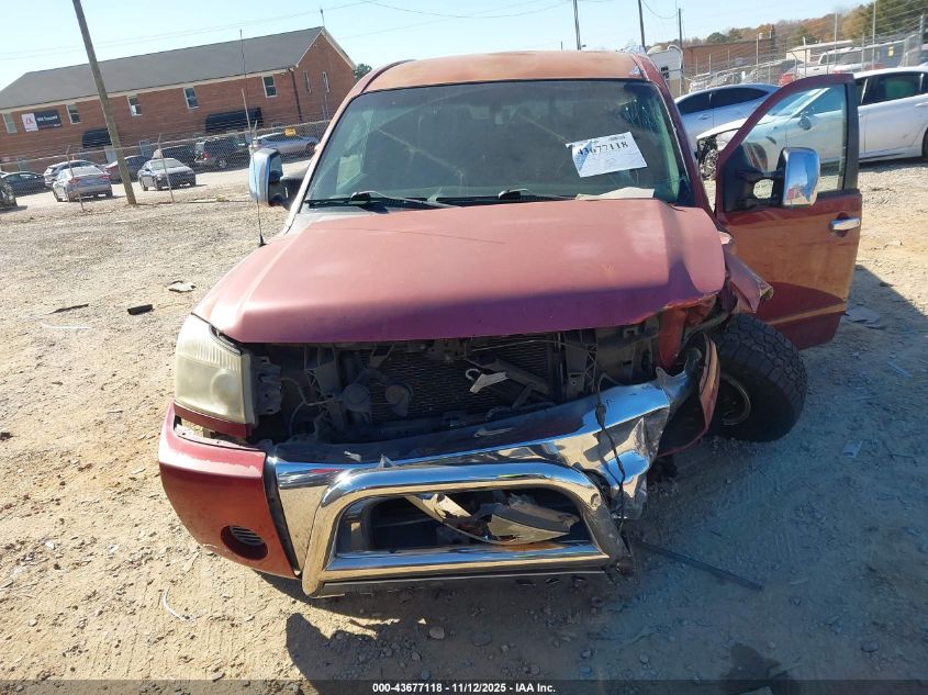 2004 Nissan Titan Se VIN: 1N6AA06B34N568758 Lot: 43677118