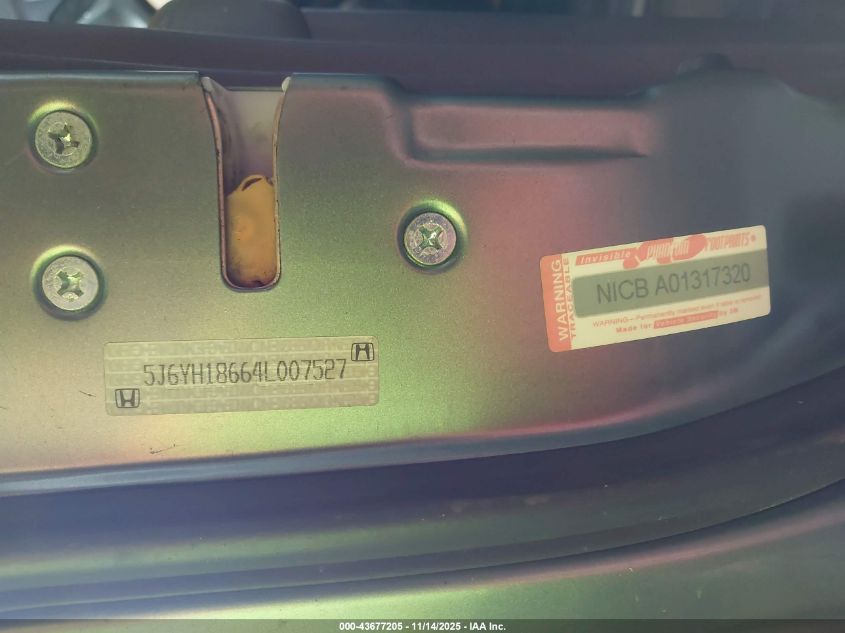 2004 Honda Element Ex VIN: 5J6YH18664L007527 Lot: 43677205