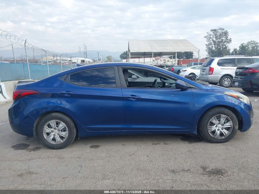 2016 Hyundai Elantra Se VIN: 5NPDH4AE0GH694035 Lot: 43677273