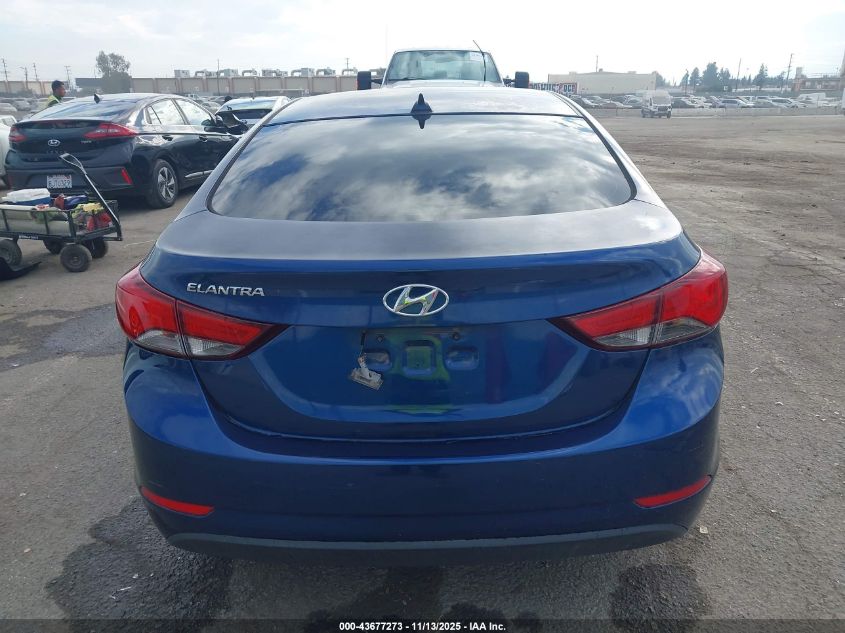 2016 Hyundai Elantra Se VIN: 5NPDH4AE0GH694035 Lot: 43677273