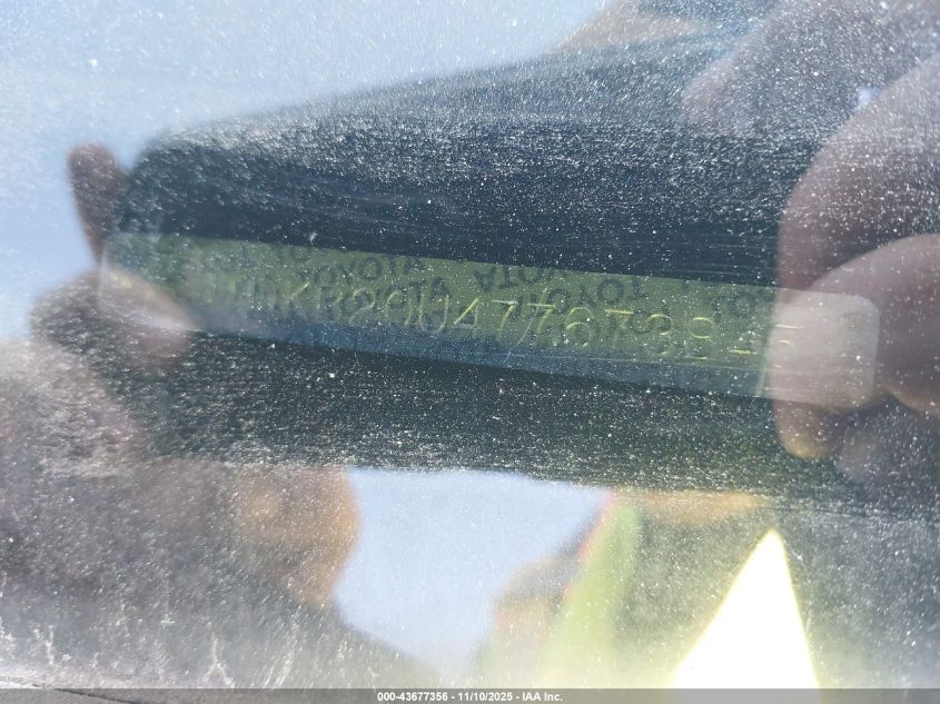 2007 Toyota Prius VIN: JTDKB20U477673845 Lot: 43677356