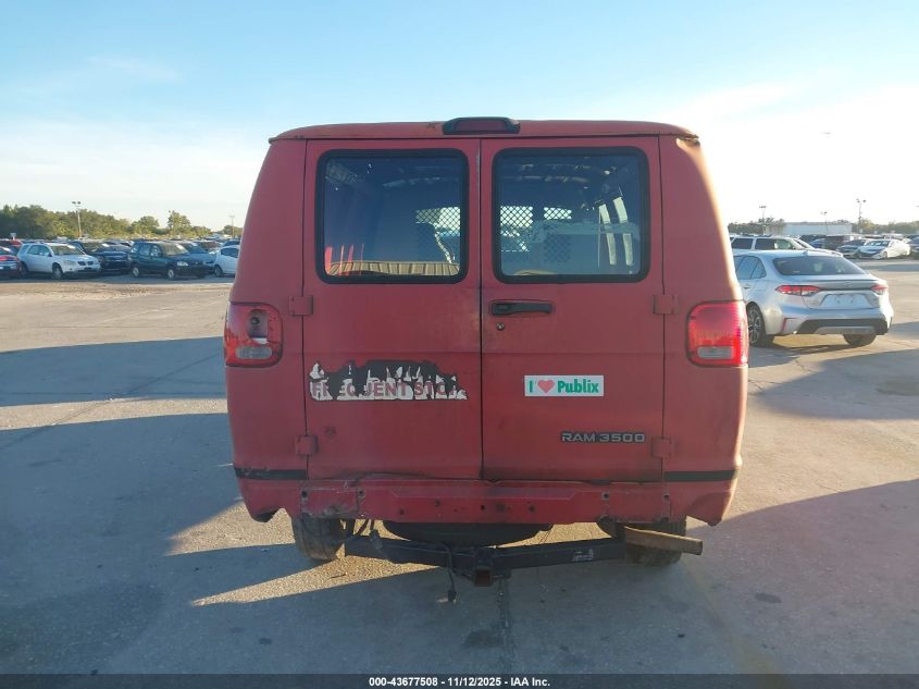 2001 Dodge Ram Van 3500 Conversion VIN: 2B7KB31Y61K510927 Lot: 43677508