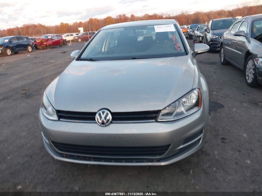 2017 Volkswagen Golf Tsi S 4-Door/Tsi Se 4-Door/Tsi Sel 4-Door/Tsi Wolfsburg Edition 4-Door VIN: 3VW217AUXHM012615 Lot: 43677551