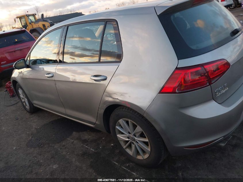 2017 Volkswagen Golf Tsi S 4-Door/Tsi Se 4-Door/Tsi Sel 4-Door/Tsi Wolfsburg Edition 4-Door VIN: 3VW217AUXHM012615 Lot: 43677551