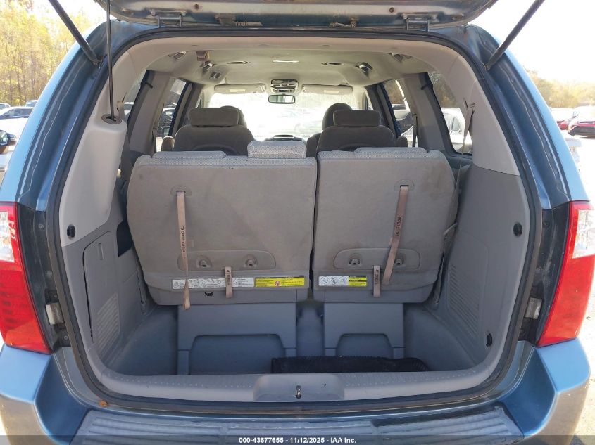 2007 Kia Sedona Ex VIN: KNDMB233676182520 Lot: 43677655