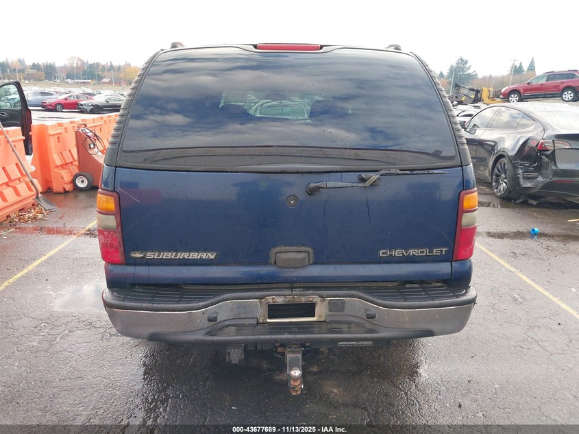 2002 Chevrolet Suburban 1500 Ls VIN: 1GNFK16Z12J143205 Lot: 43677689