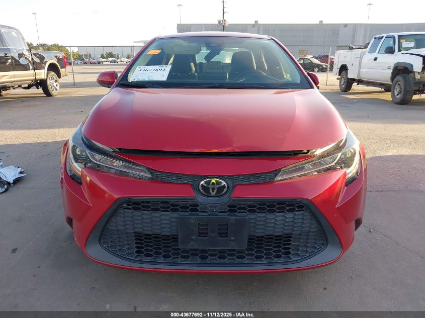 2021 Toyota Corolla Le VIN: 5YFEPMAE0MP262499 Lot: 43677692