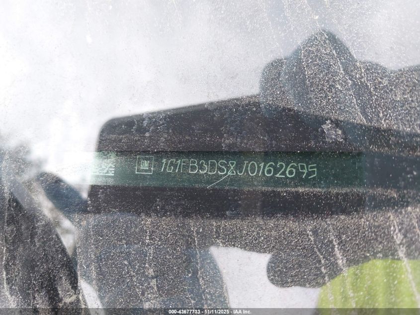 2018 Chevrolet Camaro 1Lt VIN: 1G1FB3DS8J0162695 Lot: 43677733