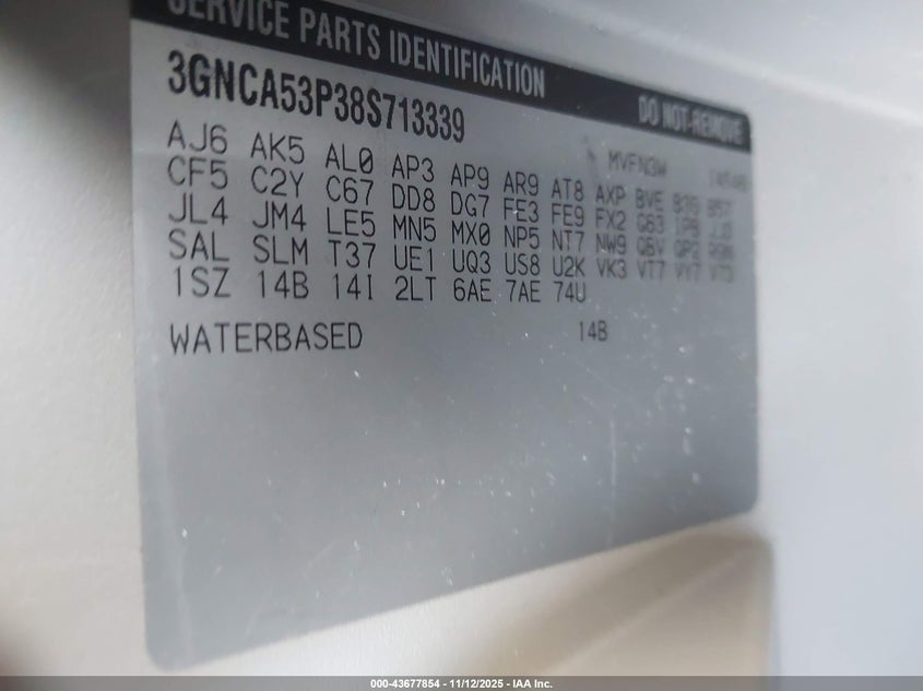 2008 Chevrolet Hhr Lt VIN: 3GNCA53P38S713339 Lot: 43677854