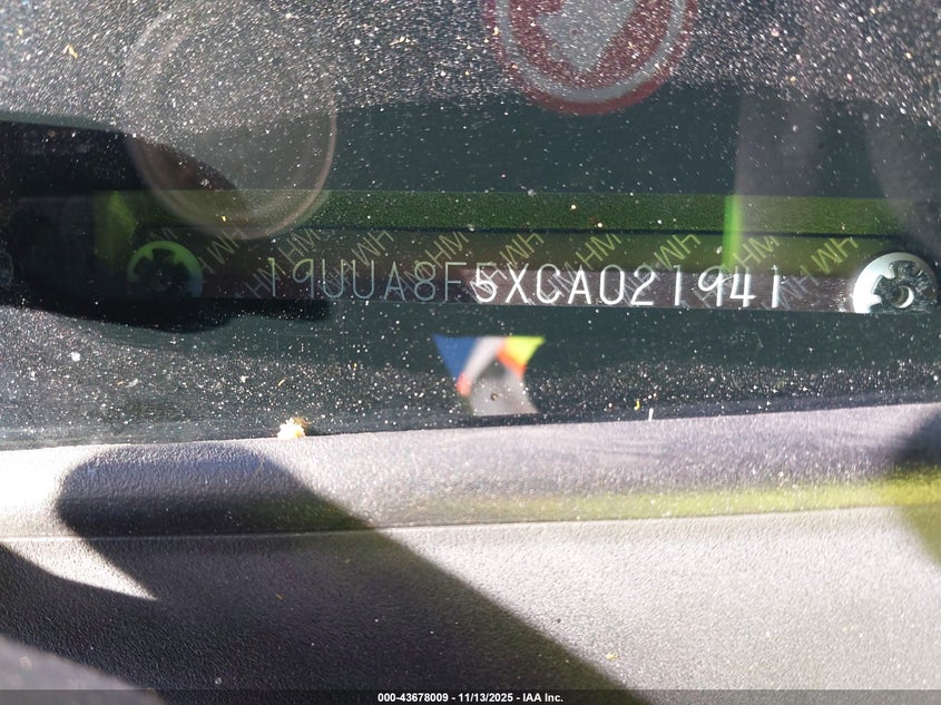 2012 Acura Tl Tech Auto VIN: 19UUA8F5XCA021941 Lot: 43678009