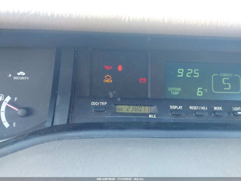 2002 Toyota Avalon Xls VIN: 4T1BF28B92U214209 Lot: 43678029