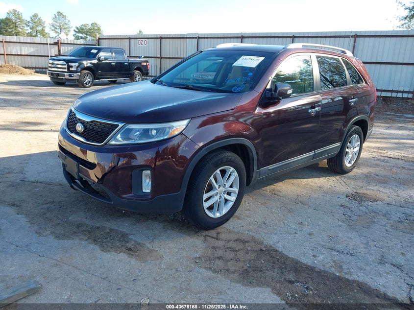 Vin: 5xykt3a68eg499944, lot: 44173430, kia sorento lx 20142