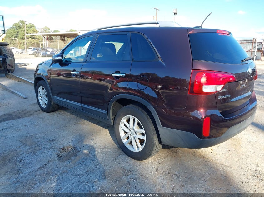 Vin: 5xykt3a68eg499944, lot: 44173430, kia sorento lx 20143
