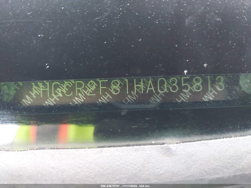 1HGCR2F81HA035813 2017 HONDA ACCORD photo no. 9