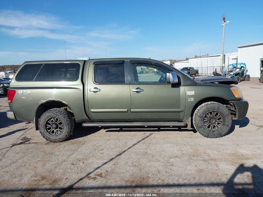 2004 Nissan Titan Le VIN: 1N6AA07B44N512178 Lot: 43678809
