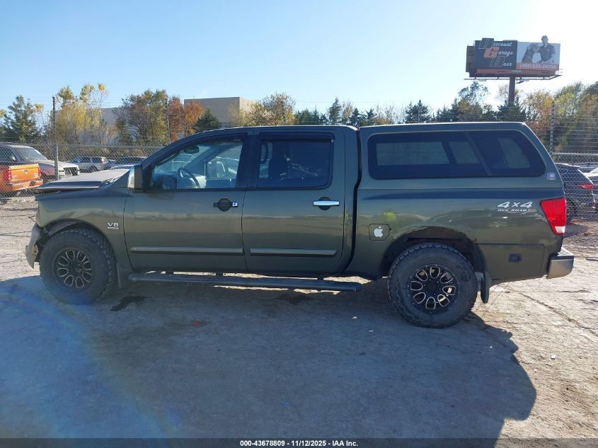 2004 Nissan Titan Le VIN: 1N6AA07B44N512178 Lot: 43678809