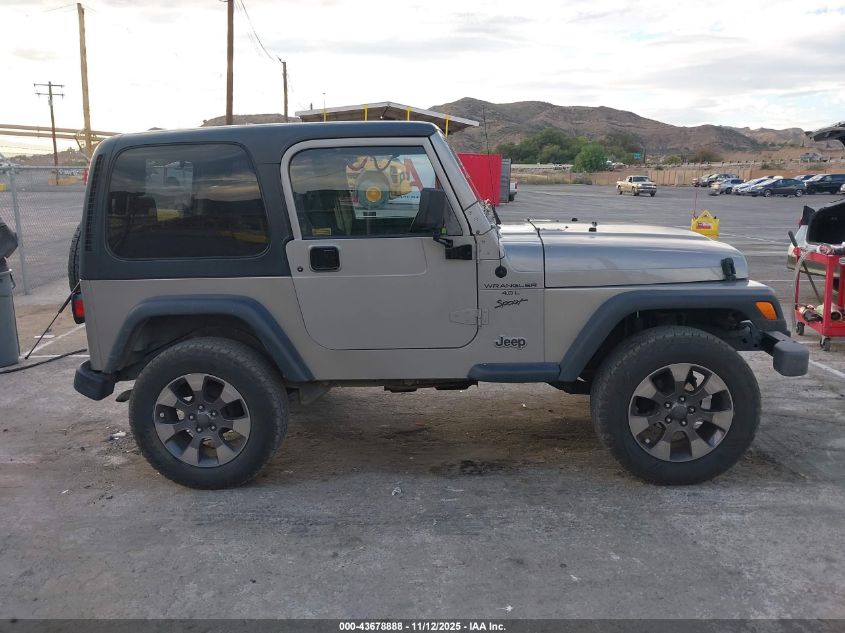 2000 Jeep Wrangler Sport VIN: 1J4FA49S7YP803999 Lot: 43678888