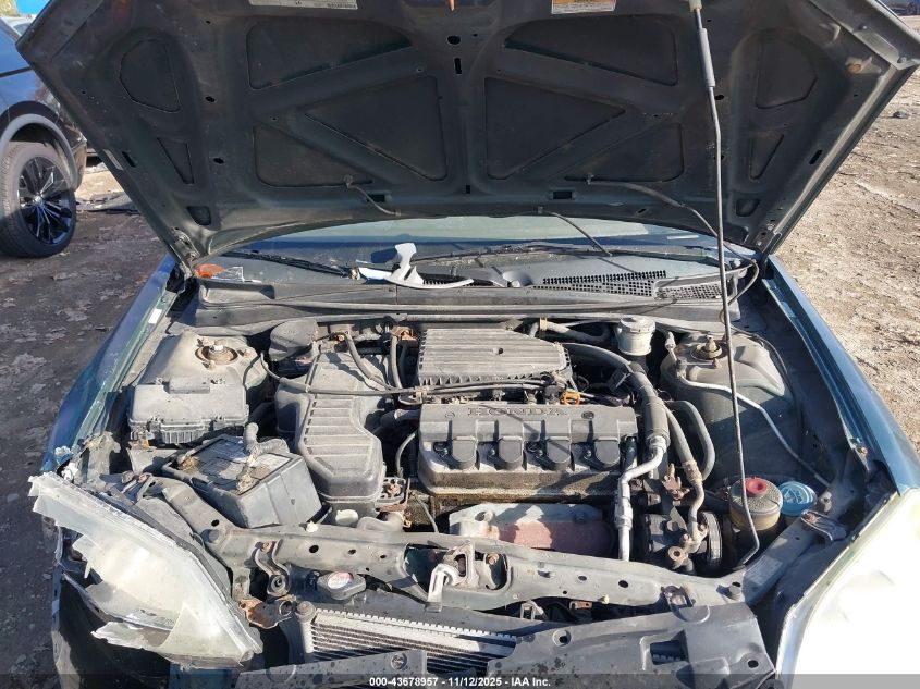 2002 Honda Civic Lx VIN: 2HGES16542H506603 Lot: 43678957