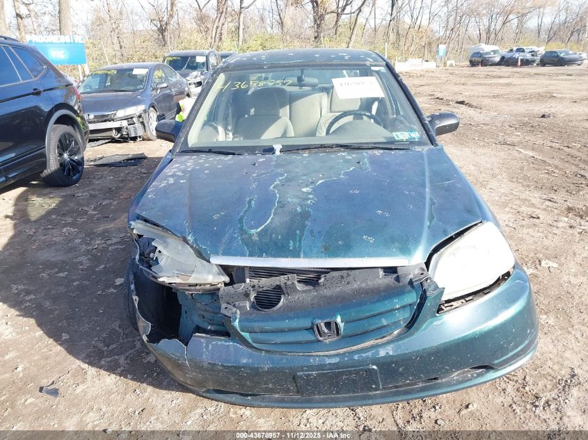 2002 Honda Civic Lx VIN: 2HGES16542H506603 Lot: 43678957