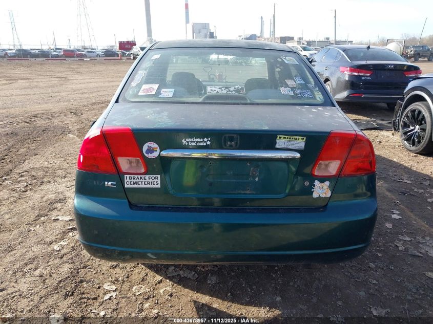 2002 Honda Civic Lx VIN: 2HGES16542H506603 Lot: 43678957