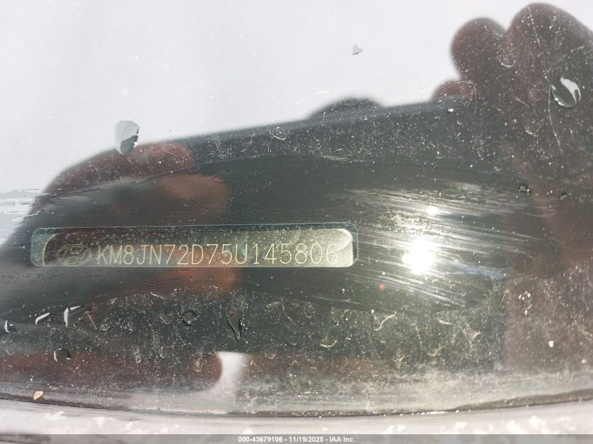 2005 Hyundai Tucson Gls/Lx VIN: KM8JN72D75U145806 Lot: 43679106
