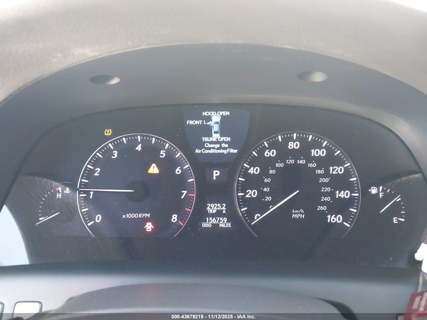 2007 Lexus Ls 460 VIN: JTHBL46F675015309 Lot: 43679219