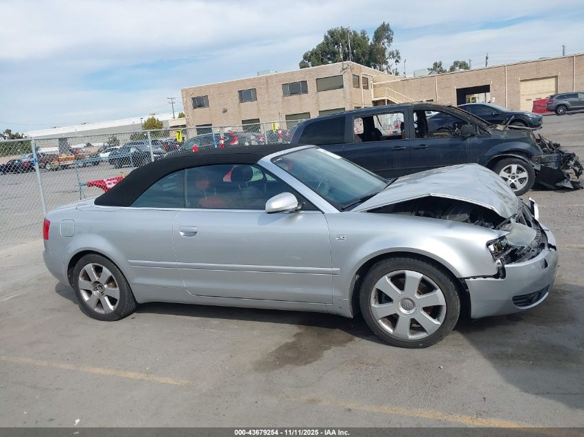 2005 Audi A4 3.0 VIN: WAUDT48H45K011862 Lot: 43679254
