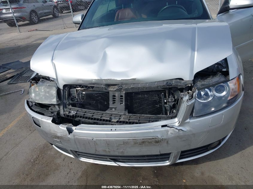 2005 Audi A4 3.0 VIN: WAUDT48H45K011862 Lot: 43679254