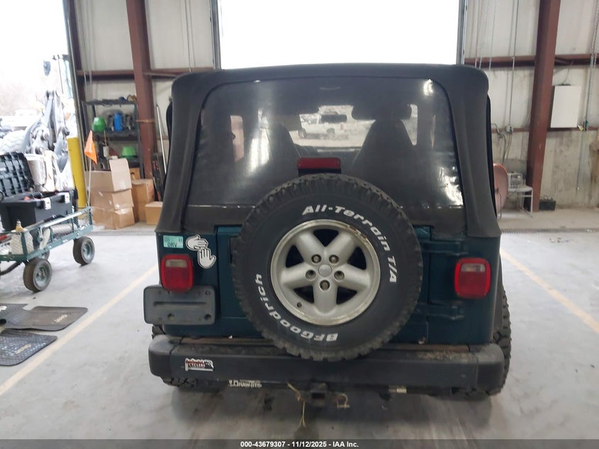 1998 Jeep Wrangler Se VIN: 1J4FY29PXWP700360 Lot: 43679307