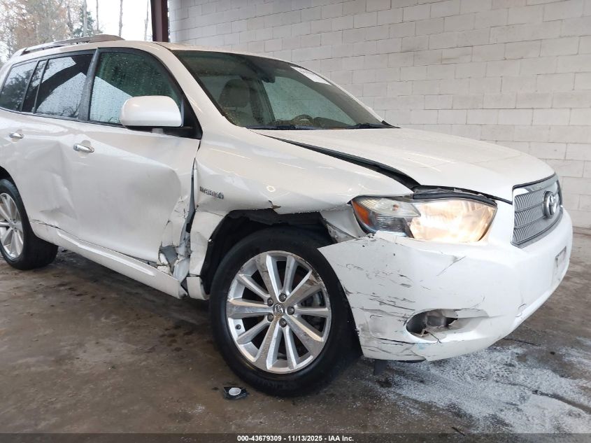 2009 Toyota Highlander Hybrid Limited VIN: JTEEW44A792030561 Lot: 43679309