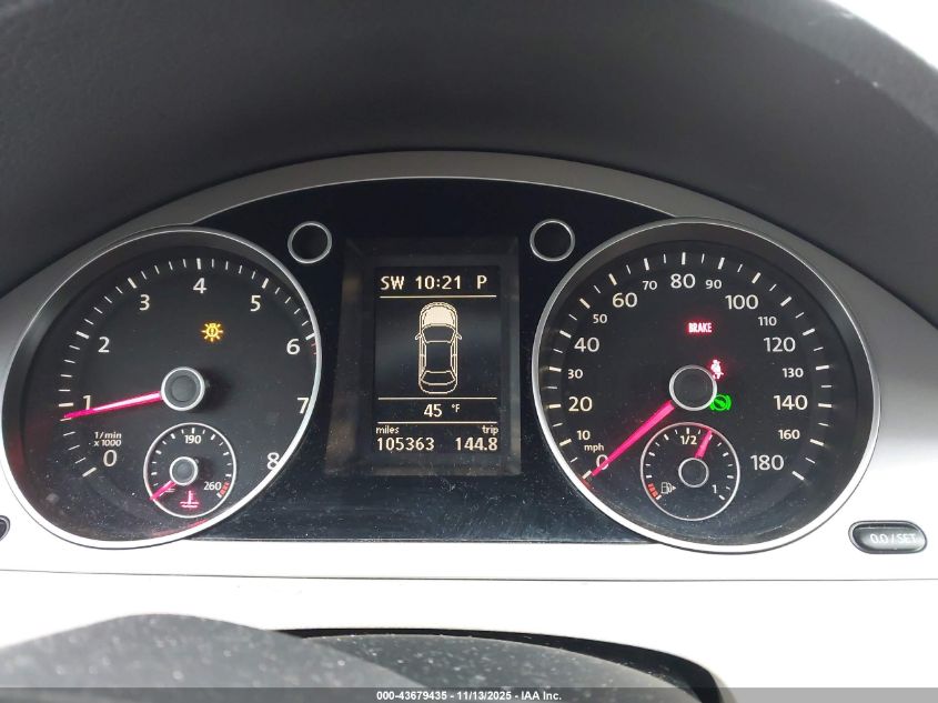 2011 Volkswagen Cc Sport VIN: WVWMP7AN7BE721731 Lot: 43679435