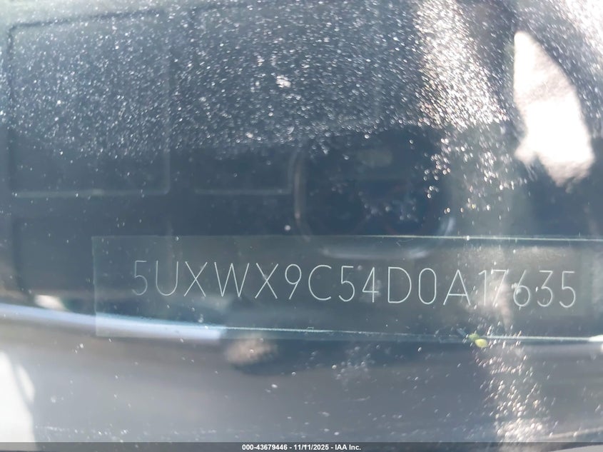 2013 BMW X3 XDRIVE28I 5UXWX9C54D0A17635