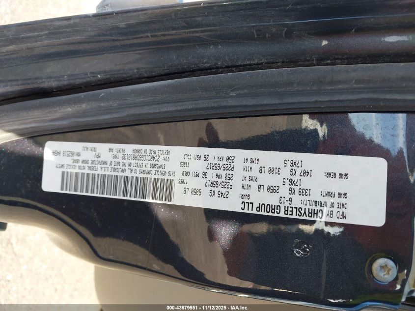 2013 Chrysler Town & Country Touring-L VIN: 2C4RC1CG6DR818132 Lot: 43679551