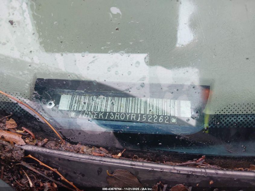 2000 Chevrolet Tahoe Z71 VIN: 1GNEK13R0YR152262 Lot: 43679764