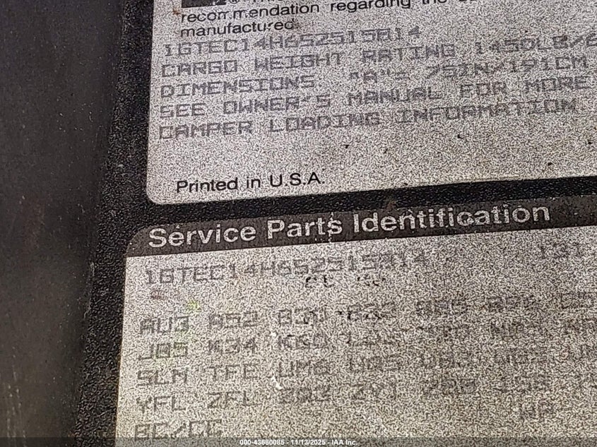 1995 GMC Sierra C1500 VIN: 1GTEC14H6SZ515814 Lot: 43680085