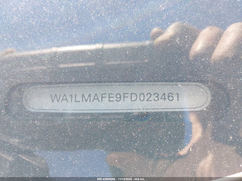 2015 Audi Q7 3.0 Tdi Premium VIN: WA1LMAFE9FD023461 Lot: 43680090