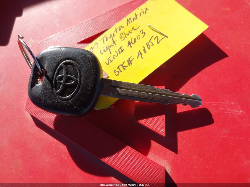 2007 Toyota Matrix Xr VIN: 2T1KR32E97C654603 Lot: 43680103