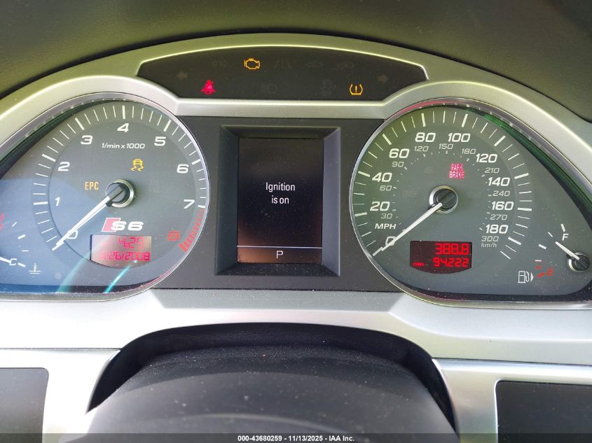 2009 Audi S6 5.2 Prestige VIN: WAUGN74F79N056957 Lot: 43680259