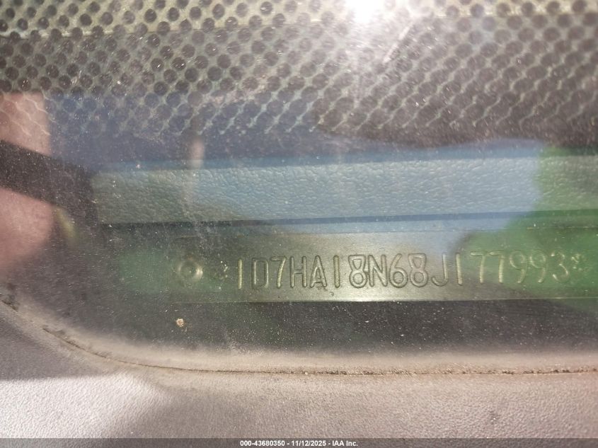 2008 Dodge Ram 1500 Slt VIN: 1D7HA18N68J177993 Lot: 43680350