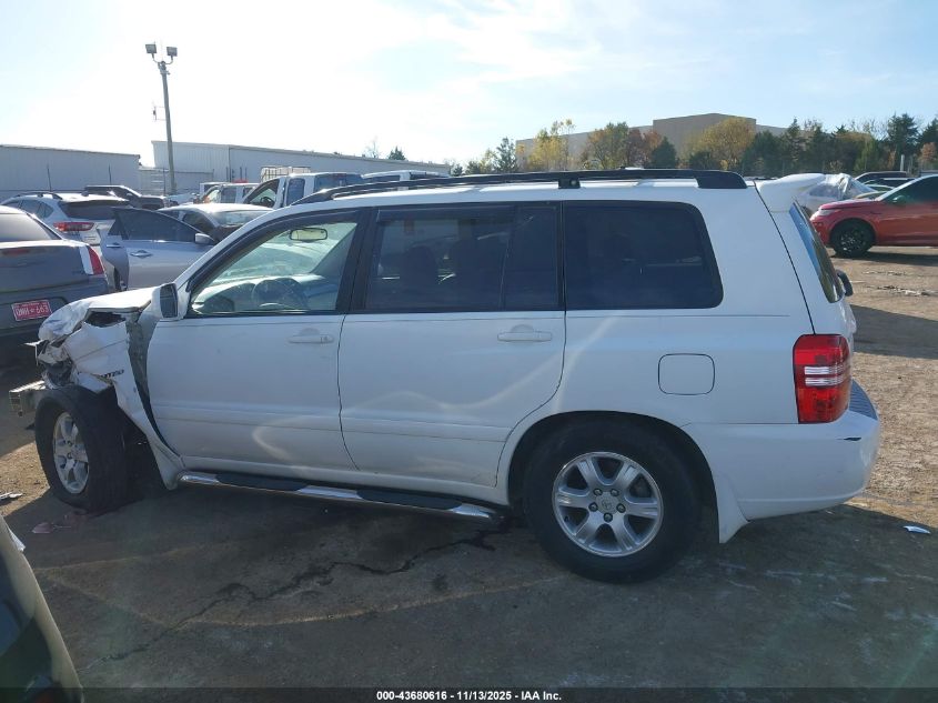 2002 Toyota Highlander Limited V6 VIN: JTEGF21A620031557 Lot: 43680616