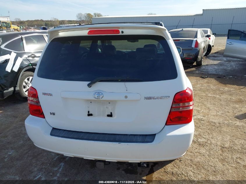 2002 Toyota Highlander Limited V6 VIN: JTEGF21A620031557 Lot: 43680616