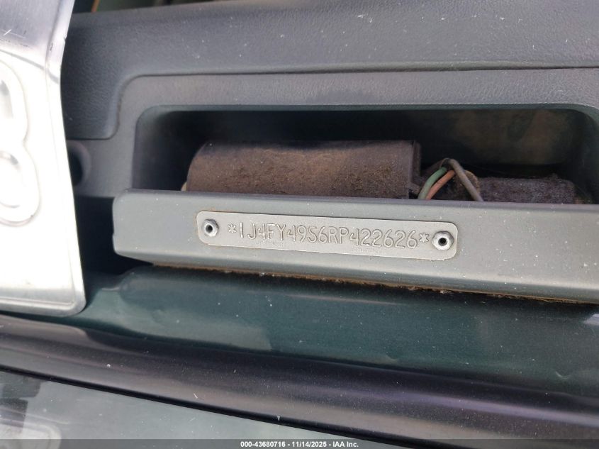 1994 Jeep Wrangler / Yj Sahara VIN: 1J4FY49S6RP422626 Lot: 43680716