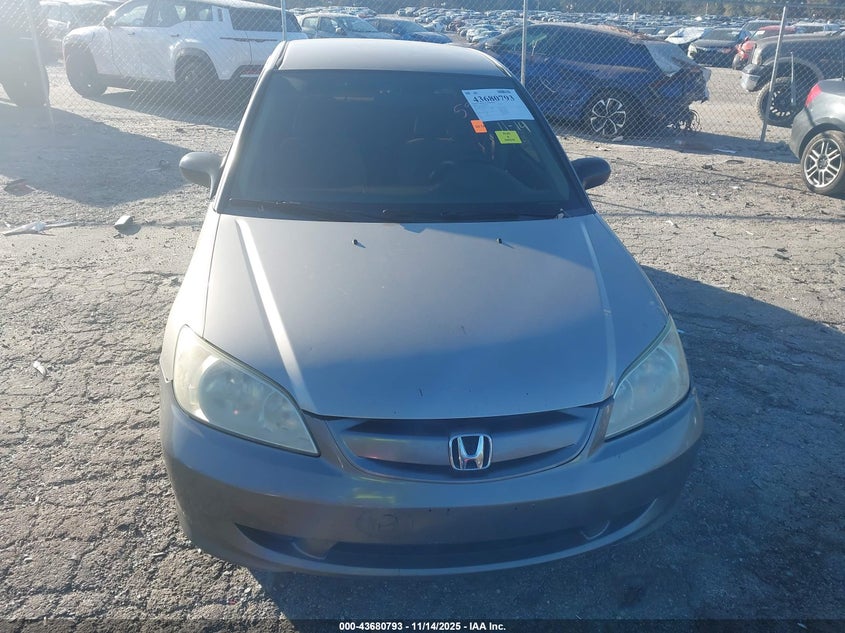 2004 Honda Civic Lx VIN: 2HGES16584H591772 Lot: 43680793
