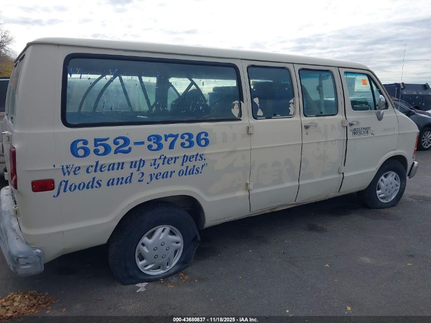 1992 Dodge Ram Wagon B250 VIN: 2B4HB25Y1NK166196 Lot: 43680837