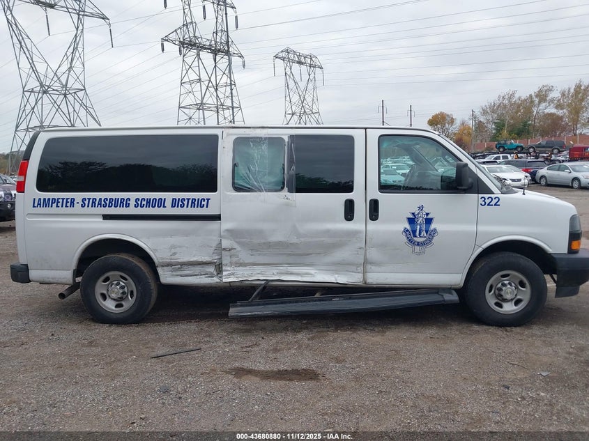 2023 Chevrolet Express Passenger Rwd 3500 Extended Wheelbase Ls VIN: 1GAZGNFP7P1151001 Lot: 43680880