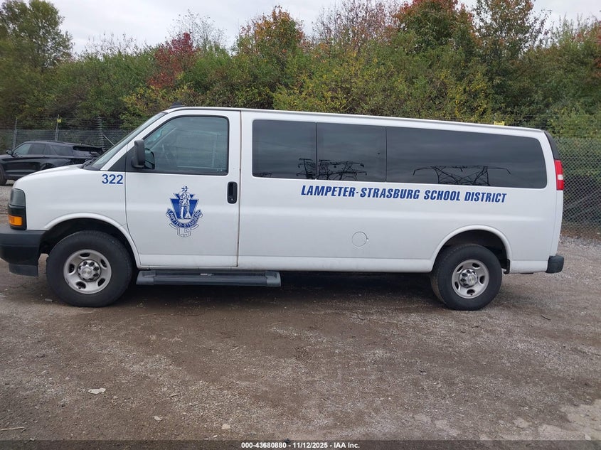 2023 Chevrolet Express Passenger Rwd 3500 Extended Wheelbase Ls VIN: 1GAZGNFP7P1151001 Lot: 43680880