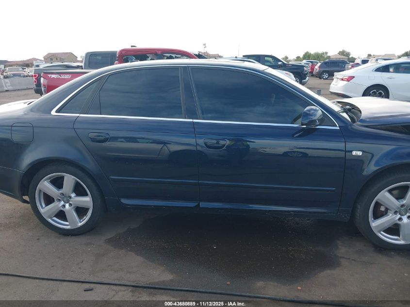 2008 Audi A4 3.2 VIN: WAUDH78E58A061799 Lot: 43680889