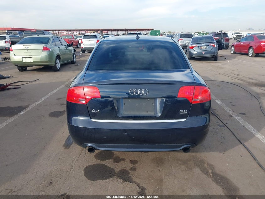 2008 Audi A4 3.2 VIN: WAUDH78E58A061799 Lot: 43680889